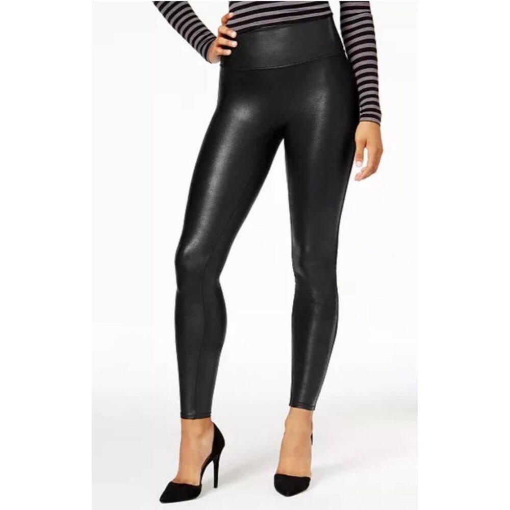 Spanx Women’s Faux Leather Shiny Leggings Women Size Small